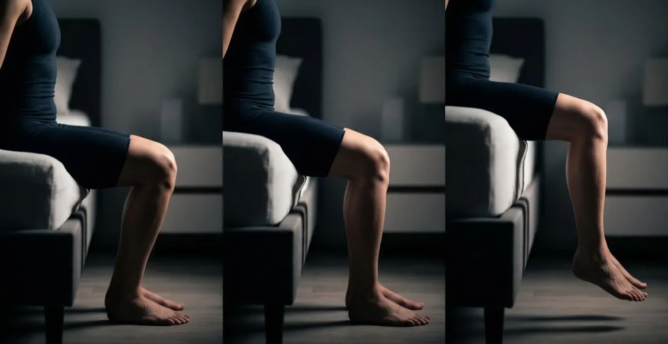 Side view comparison of correct 90-degree knee angle at optimal bed height versus incorrect angles