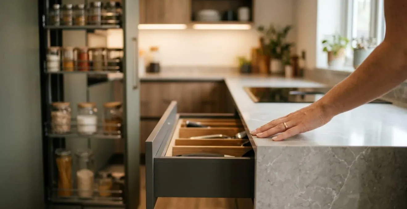 Modern kitchen showcasing high-value features including quality cabinetry and stone countertops